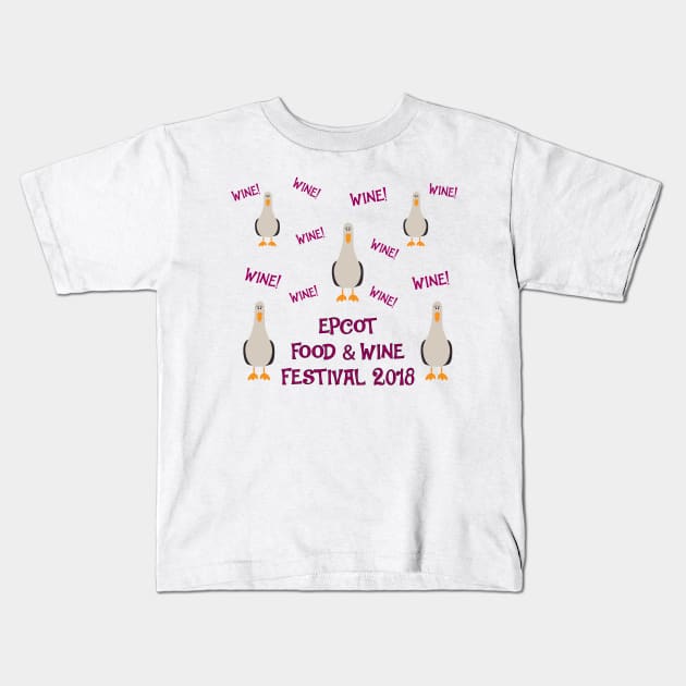 Epcot Food and Wine Festival 2018 Kids T-Shirt by chipandco